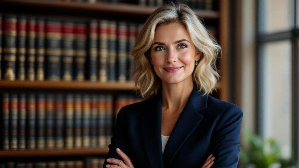 Estate planning attorney speaking with prospective clients in a bright modern law office